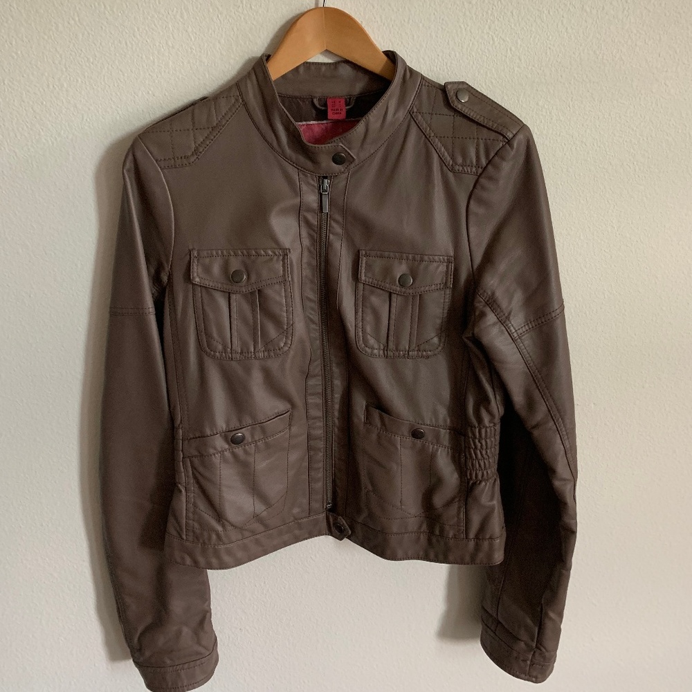 Collection by Bernardo brown (fake) leather jacket